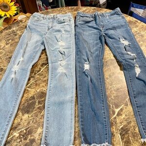 Two Pair of Girls Levi Strauss 720 Distressed Jeans-Size 10 Regular
